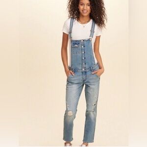 Hollister Light Blue Women's Jeans Overalls